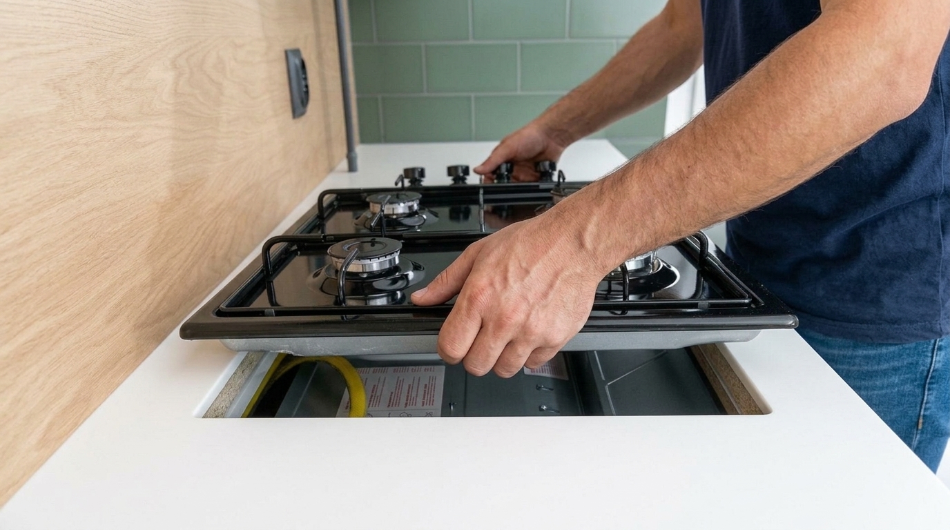 Gas hob installation